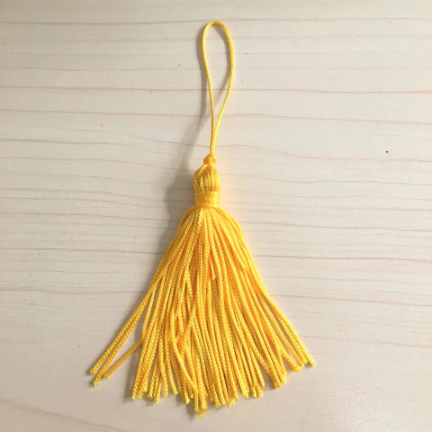 Franja Tassel Seda - Amarelo (2un)