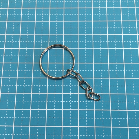 Argola p/ Chaveiro com Corrente - Prata (3un)