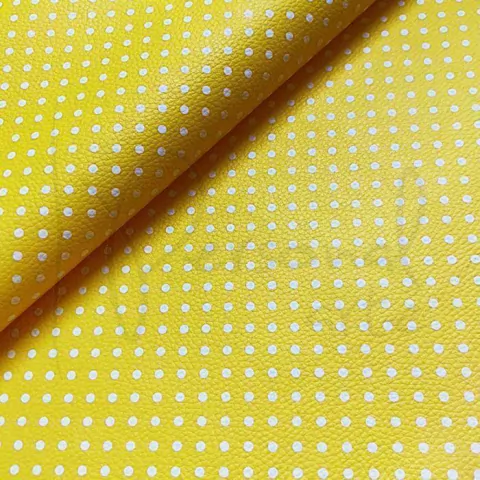 Sintético Doll Estampado - Poá Amarelo