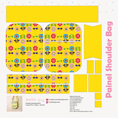 Painel Shoulder Bag - Alegria Amarelo