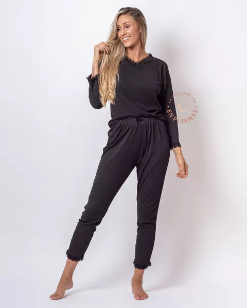 Pijama MORLEY negro - comprar online