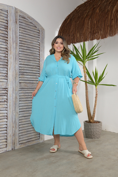 CHEMISE LUCIANA PLUS SIZE CORES LISAS - MODAS PORTO