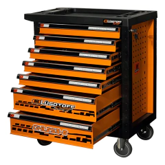 Carro Gabinete Porta Herramientas 253 Pzs Lusqtoff Racing Color Naranja