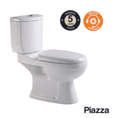 Inodoro Largo Con Asiento Y Deposito Mochila Piazza Garda B0400 Tapa Suave Blanco - comprar online