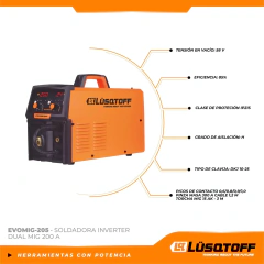 Soldadora Lusqtoff EVOMIG-205 Dual Mig 200A Inverter en internet