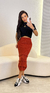 Saia Tricot Jessica - Terra Cota - comprar online