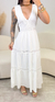 Vestido Longo Com Renda Filipa - Branco - comprar online