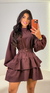 Vestido Com Cinto Carla - Marrom - comprar online