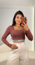 Cropped Tricot Liz - Marrom - comprar online
