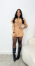 Macaquinho Blazer Feminino Alfaiataria Com Cinto Carol - comprar online