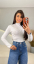 Blusa Tricot Com Hotfix Tayla - Branco - comprar online