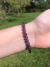 Pulseira de ametista lapidada 6mm - espiritualidade e transmutação