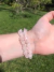 Pulseira de quartzo rosa em cascalho - amor incondicional