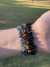 Kit de pulseiras para proteção energética - turmalina negra, cianita azul e olho de tigre - loja online