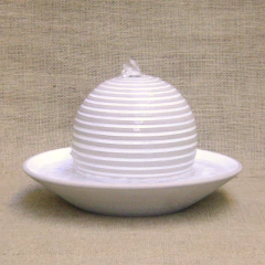 Fonte de Água Bola - Frisada - Ateliê Simim | Cerâmica Artesanal