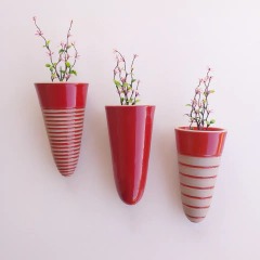 Imagem do Vaso de Parede Cone - Listrado