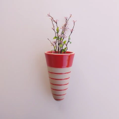 Vaso de Parede Cone - Listrado