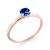 #FLASH - Anel Solitário Primavera Azul | Prata 950 folheado a ouro rosé 18K