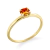 #FLASH - Anel Solitário Primavera Laranja | Prata 950 folheado a ouro 18K