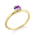 #FLASH - Anel Solitário Primavera Roxo | Prata 950 folheado a ouro 18K