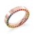 Par de alianças Tudão Colors | Prata 950 folheadas a ouro rosé 18K - Macchi | Alianças para todas as formas de amor