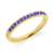 Par de alianças Baby shine Primavera Azul | Prata 950 folheadas a ouro 18K - Macchi | Alianças para todas as formas de amor
