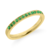 Par de alianças Baby shine Primavera Verde | Prata 950 folheadas a ouro 18K - Macchi | Alianças para todas as formas de amor