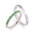 Par de alianças Baby shine Primavera Verde | Prata 950 - comprar online