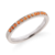 Aliança Baby shine Primavera Laranja (unidade) | Prata 950 - comprar online