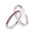Par de alianças Baby shine Primavera Roxo | Prata 950 - comprar online