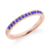 Par de alianças Baby shine Primavera Azul | Prata 950 folheadas a ouro rosé 18K - Macchi | Alianças para todas as formas de amor
