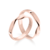 #FLASH - Par de alianças Bali | Prata 950 folheadas a ouro rosé 18K