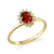 Anel Solitário Gabs Vermelho | Prata 950 folheado a ouro 18K - comprar online