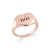 Anel Paixão Personalizado | Prata 950 folheado a ouro rosé 18K