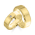 Par de alianças Amore | Prata 950 folheadas a ouro 18K
