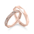 #FLASH - Par de alianças Beijoca | Prata 950 folheadas a ouro rosé 18K