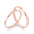 #FLASH - Par de alianças Benzinho | Prata 950 folheadas a ouro rosé 18K - comprar online