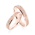 Par de alianças Chuchu | Prata 950 folheadas a ouro rosé 18K - comprar online