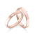 Par de alianças Paixonite | Prata 950 folheadas a ouro rosé 18K - comprar online