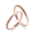 #FLASH - Par de alianças Pituca | Prata 950 folheadas a ouro rosé 18K