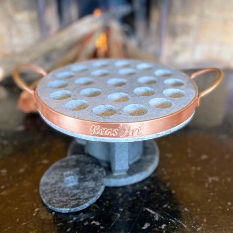 Kit Provolera/ Pedra Sabão Para Queijos e Rechaud - 23cm e 27cm