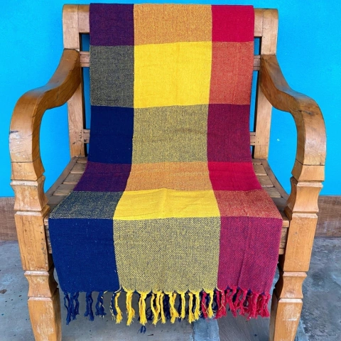 Manta para Sofá/Cama em Algodão- Tam. Casal*