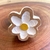Anéis/ Argolas para guardanapo - Flor de Madeira Branca