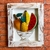Quadro frutas em madeira - Alto relevo/ Frutas tropicais variadas