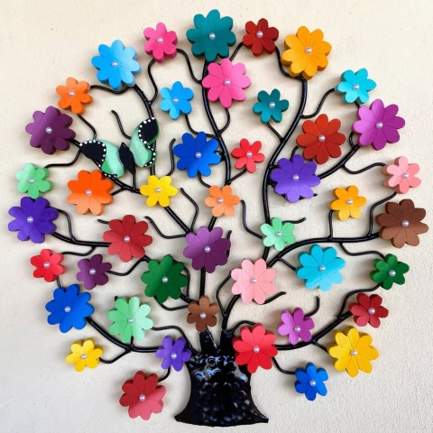 Árvore de Flores de Madeira Redonda*