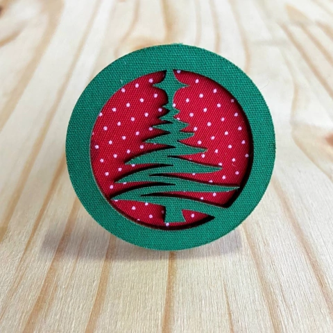 Anéis/ Argolas para guardanapo - Árvore de Natal Redonda