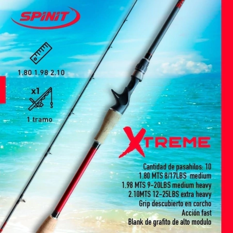 CAÑA SPINIT XTREME 1.98 MTS 1 TRAMO 9-20 LBS