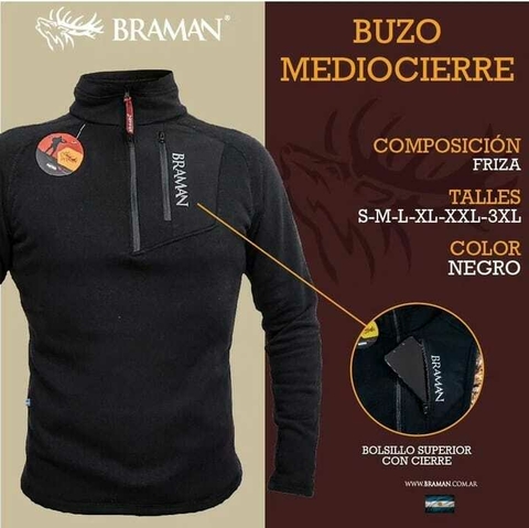 BUZO MEDIO CIERRE BRAMAN