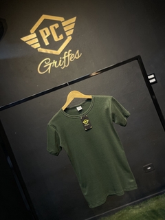 CAMISETA CANELADA VERDE MILITAR