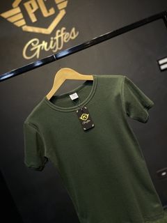 CAMISETA CANELADA VERDE MILITAR - comprar online